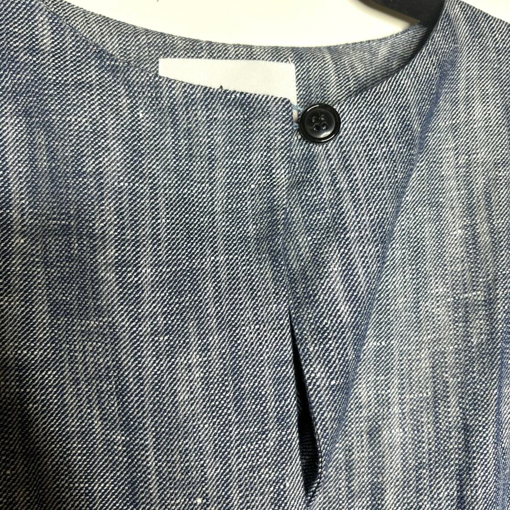 Loup Lila Blue Chambray Linen Blend Button Down Top XS - Picture 6 of 10